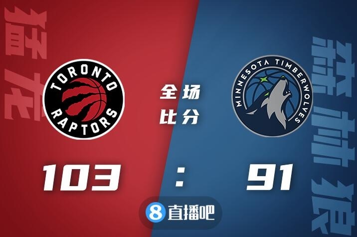 🏀特伦特30分 唐斯24+11 西卡17+8+9 猛龙客场击败森林狼
